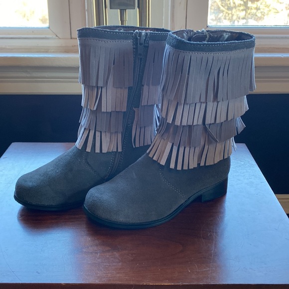 L’Amour Sierra Leather Fringe Tall Boot, Size 10 - Picture 2 of 12